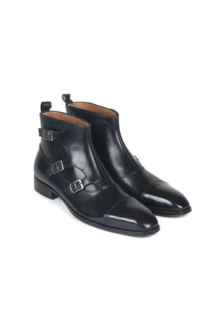 Paul Parkman 88951 Leather Triple Monk-Strap Boots (PM6329)