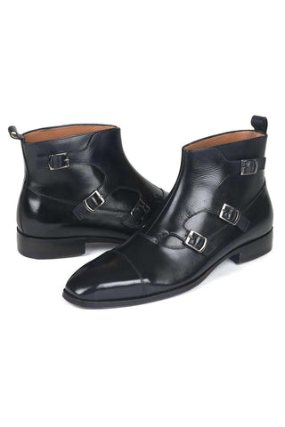 Paul Parkman 88951 Leather Triple Monk-Strap Boots (PM6329)