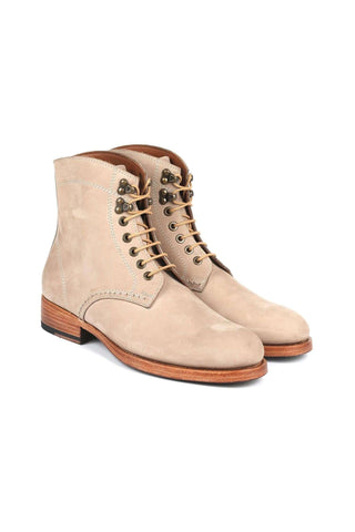 Paul Parkman 824 Green Nubuck Leather Goodyear Welted Boots (PM6342)