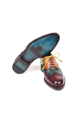 Paul Parkman 027TR Navy Leather Wingtip Oxfords (PM6296)