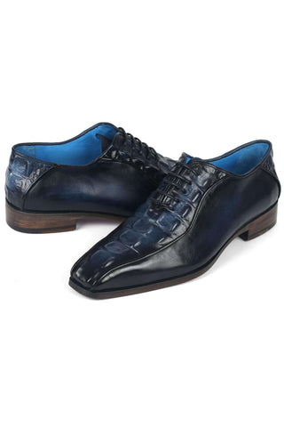 Paul Parkman 94 Croco Embossed Leather Bicycle Toe Oxfords (PM6368)
