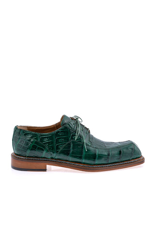 Mauri 2114/4 Dome Men's Shoes Exotic Crocodile Skin Derby