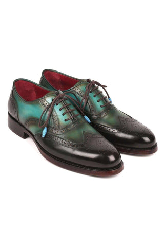 Paul Parkman 027TR Navy Leather Wingtip Oxfords (PM6296)