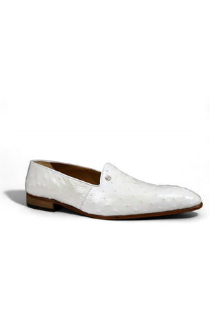 Mauri 4732 Ostrich White Slip-On Loafers (MA3018)