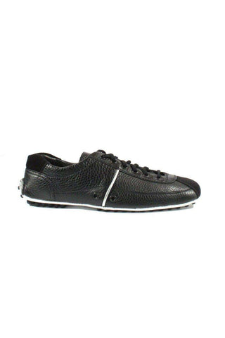 Prada Designer Shoes Black Leather Driving Men's Designer Shoes 2E1376 (PRM7)-AmbrogioShoes