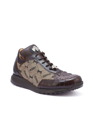 Mauri Carange 8741/2 Ostrich Skin / Hornback Crown / Fabric Sneakers (MA5269)