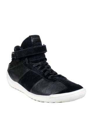 Burberry Men's Designer Shoes Black High-Top Leather Sneakers (BUR039)-AmbrogioShoes