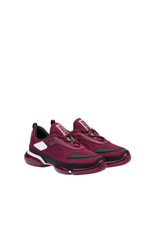 Prada 2EG253-2ODA Burgundy Cloudbust Technical Fabric Sneakers (PRM1001)
