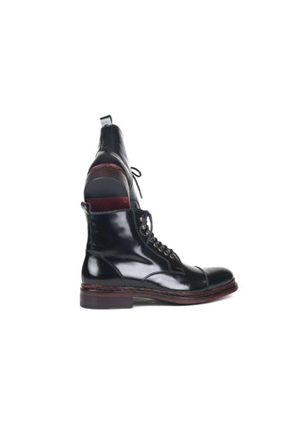Paul Parkman Men's Black Polished Leather Boots 5075-BLK (PM6145)-AmbrogioShoes