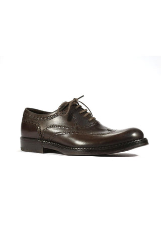 Bottega Veneta Men's Brown Leather Lace-Up Designer Shoes (BOT1501)