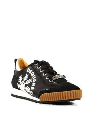 Dsquared2 Men's Designer Shoes Black Multi-Material Lace Up Sneakers (DSM06)