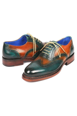 Paul Parkman 027TR Navy Leather Wingtip Oxfords (PM6296)