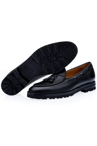 SUPERGLAMOUROUS Tangerine 8-T Deer-Skin Leather Belgian Tassel Loafers (SPGM1142)