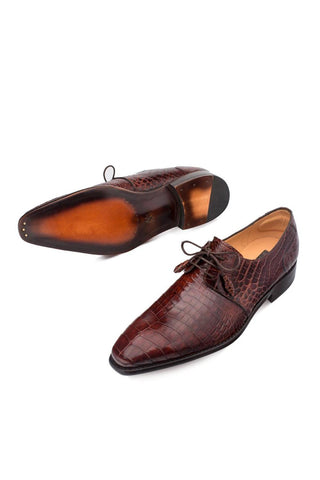 Mezlan 4574-J Moscow Alligator Plain Toe Derby (MZ3182)