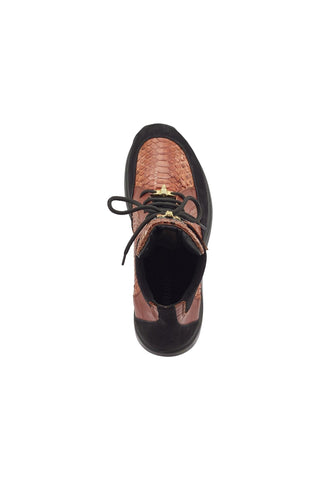 Mauri 8421 Viper Python Skin / Nappa / Suede High-Top Sneakers (MA5369)