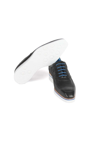 Paul Parkman 192-BLK Black Floater Leather Sneakers (PM6371)
