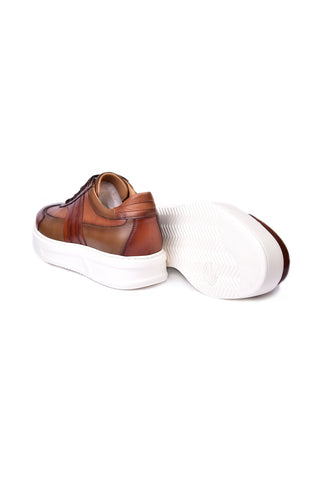 Corrente 5769 Leather Sneaker - Tan