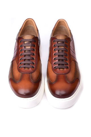 Corrente 5769 Leather Sneaker - Tan
