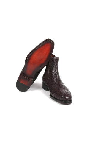 Paul Parkman 92WN87 Woven Leather Chelsea Boots (PM6347)
