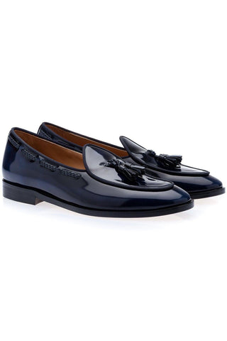 SUPERGLAMOUROUS Tangerine 8 Polished Leather Belgian Tassel Loafer