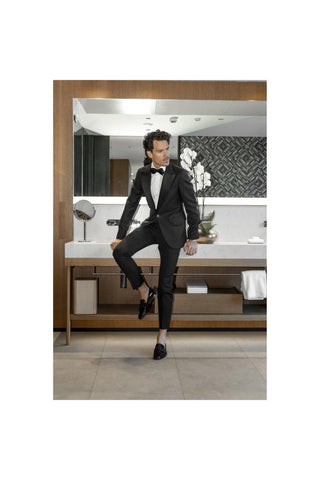 SUPERGLAMOUROUS Agadir Black Patent Formal Loafers (SPGM1029)