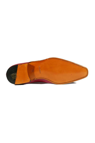 Magnanni 24140 Flamenco Pink Patina Leather Whole-Cut Oxfords (MAGS1096)