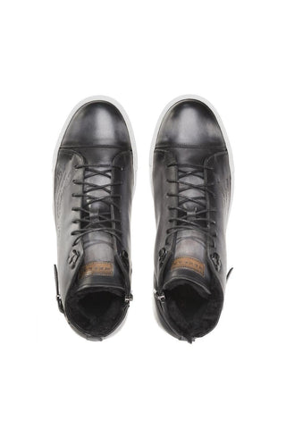 Mezlan A20044 Patina Leather Etched Hi-Top Sneakers (MZ3415)