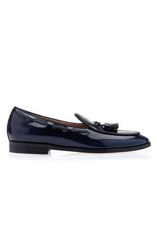SUPERGLAMOUROUS Tangerine 8 Polished Leather Belgian Tassel Loafer