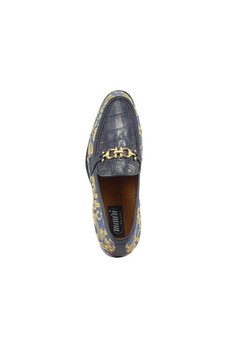 Mauri 4954 Wealth Alligator Skin / Gobelins Fabric / Leather Horsebit Loafers (MA5363)