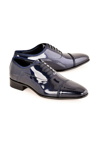 Corrente 7368P Patent Cap-Toe Oxford - Black