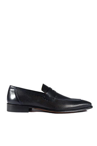 Mezlan S20296 Perforated Leather Classic Penny Loafers (MZ3482)
