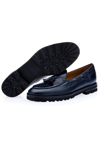 SUPERGLAMOUROUS Tangerine 8-T Deer-Skin Leather Belgian Tassel Loafers (SPGM1142)