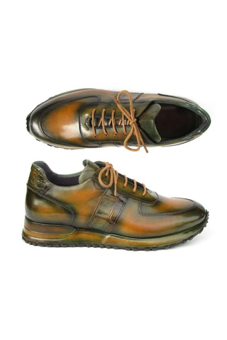 Paul Parkman LP208BRW Brown Leather Sneakers (PM6373)