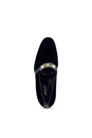 Mauri Lavish 4940/2 Alligator Skin & Velvet Slip-On Loafers (MA5471)