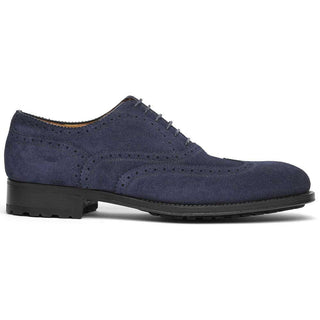 Caporicci 921 Suede Wingtip Oxford Shoes Blue