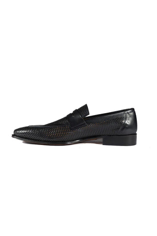 Mezlan S20296 Perforated Leather Classic Penny Loafers (MZ3482)