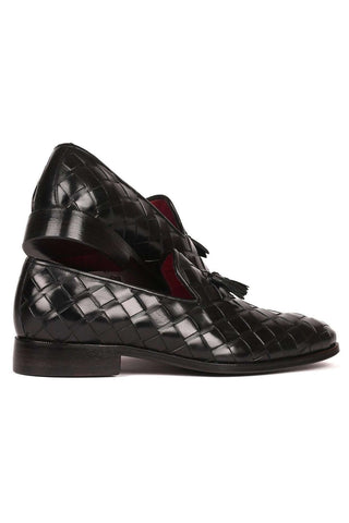 Paul Parkman 6623 Woven Leather Tassel Loafers (PM6377)