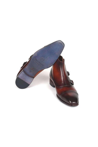 Paul Parkman 88951 Leather Triple Monk-Strap Boots (PM6329)