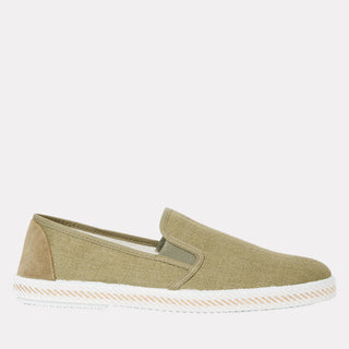Andre Assous Altea Linen Slip-On Khaki Linen