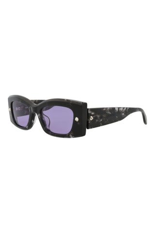 Alexander McQueen  Grey Havana w/Silver Studs Sunglasses