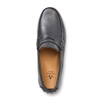 Aquatalia Enzo Men’s Shoes Tumbled Calf-Skin Leather Moccasin Driver (AQ1009)