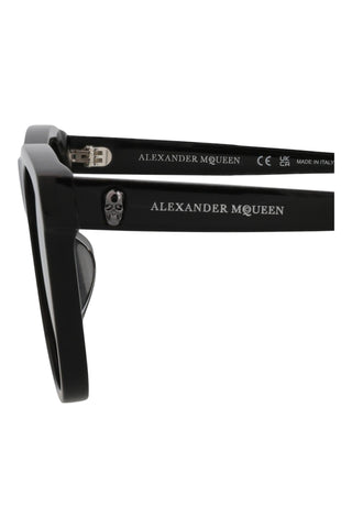 Alexander McQueen AM0158SA Black Sunglasses-AmbrogioShoes