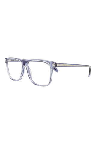 Alexander McQueen AM0247O Bilayer Transparent Blue/Crystal Eyeglasses-AmbrogioShoes