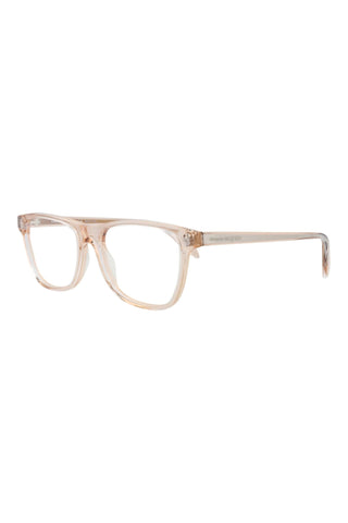 Alexander McQueen AM0248O Bilayer Transparent Nude Pink/Crystal Eyeglasses-AmbrogioShoes
