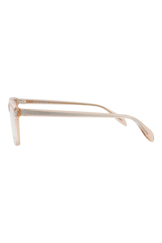 Alexander McQueen AM0248O Bilayer Transparent Nude Pink/Crystal Eyeglasses-AmbrogioShoes