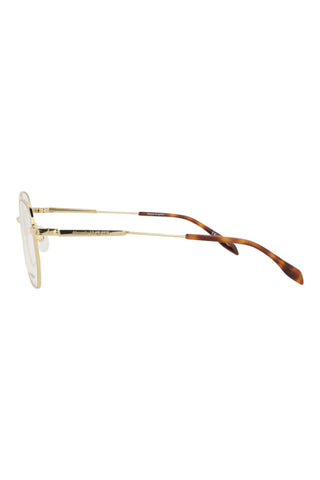 Alexander McQueen AM0267O Light Gold Eyeglasses-AmbrogioShoes
