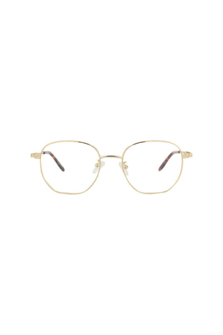 Alexander McQueen AM0267O Light Gold Eyeglasses-AmbrogioShoes