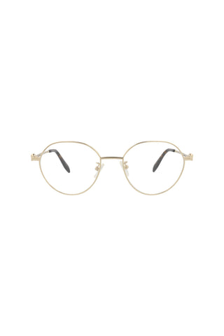 Alexander McQueen AM0319O Light Gold Eyeglasses-AmbrogioShoes