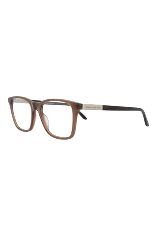 Alexander McQueen AM0324O Light Opal Brown Eyeglasses-AmbrogioShoes