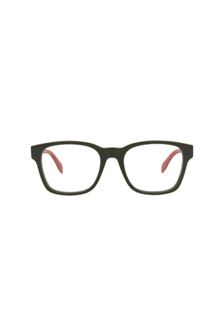 Alexander McQueen AM0356O Khaki Green Eyeglasses-AmbrogioShoes